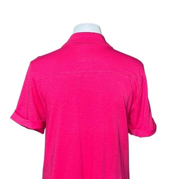 Soft Surroundings hot pink Filipa button down shirt dress size M - Picture 7 of 13